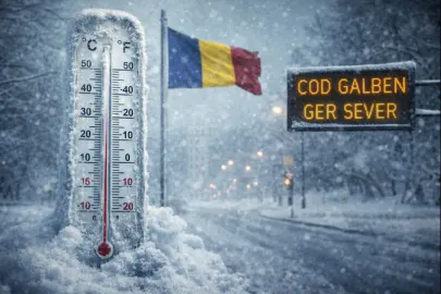 Administrația Națională de Meteorologie anunță ger puternic: cod galben și minime de până la −19°C